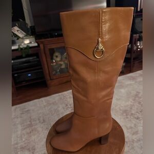 Arezzo Vivian Leather Tan Boots- NWT